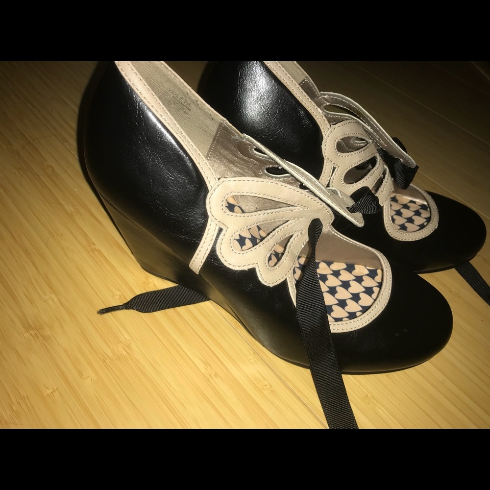 Jellypop Voleta Ribbon Tie Up Wedge